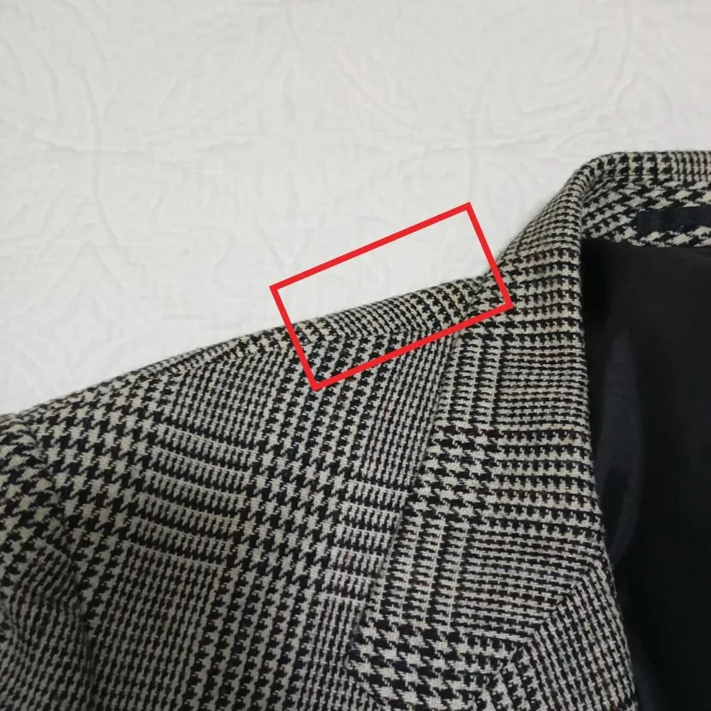 Gino Cappelli Blazer Jacket Sz 42S Men Black & White Glen CheckProfessional Wear